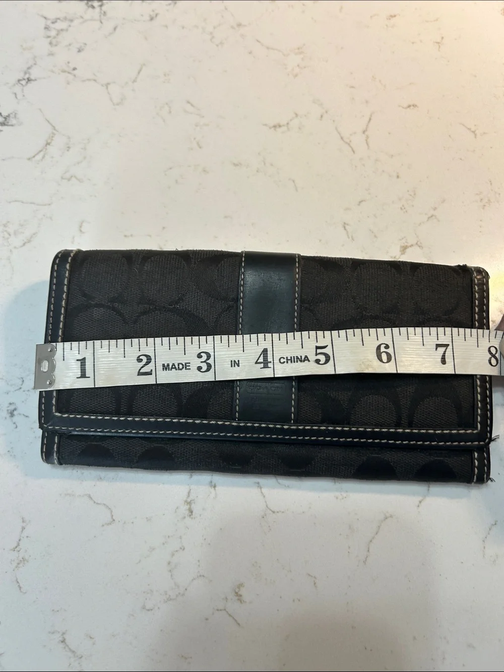 Coach Black Signature Continental Wallet